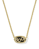 Kendra Scott Elisa Boo Pendant Necklace - Gold Black Granite