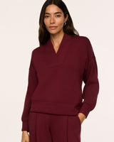 Spanx Airessentials® V-neck Long Sleeve Top - Vino