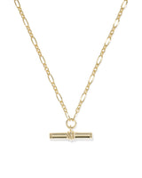 Kendra Scott Metal T Bar Short Pendant Necklace - Gold