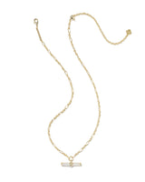 Kendra Scott Metal T Bar Short Pendant Necklace - Gold MOP
