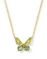 Kendra Scott Bianca Butterfly Pendant Necklace - Gold Green Mix