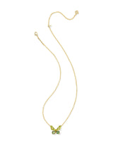 Kendra Scott Bianca Butterfly Pendant Necklace - Gold Green Mix