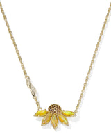 Kendra Scott Anya Flower Pendant Necklace - Gold Yellow Mix