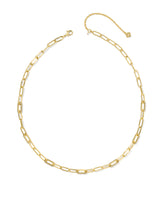 Kendra Scott Bella Chain Necklace - Gold/White CZ
