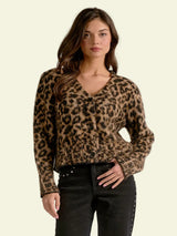 Elan Wild About You Cardigan Sweater - Cheetah