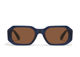 Quay Hyped Up Square Sunglasses - Midnight/Brown