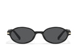 Quay Nevermind Round Sunglasses - Black/Smoke
