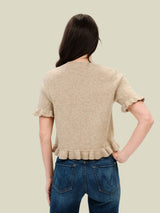 Six Fifty Cleo Ruffle Edge Sweater - Latte