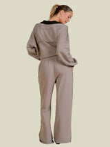 Cool & Collected Drawstring Pants - Taupe Black