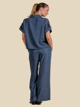 Elan Wide-Leg Jumper - Navy