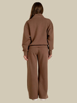 Elan Easy Day Half Zip - Light Brown