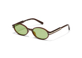 Quay Nevermind Round Sunglasses - Dark Brown/Pistachio
