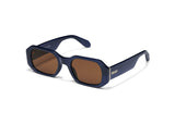 Quay Hyped Up Square Sunglasses - Midnight/Brown