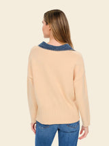 Six Fifty Eileen Mixed Media Sweater - Off White