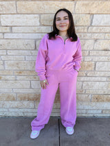 Elevated Ease Sweatsuit Set - Rose Pink