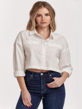 Dear John Cropped Arianna Top - White