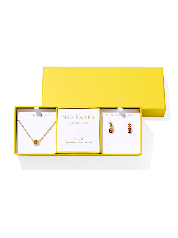 Kendra Scott Cailin Gift Set - Gold Yellow Crystal