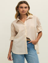Z Supply Seaport Button Up Top - Parchment