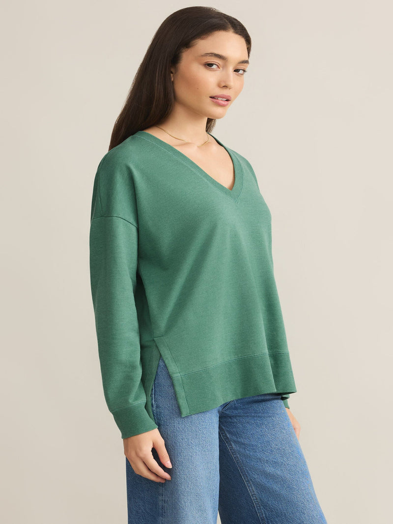 Z Supply Modern V - Neck Weekender - Botanical Green