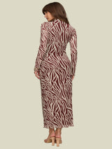 Z Supply Sevilla Zebra Mesh Mini Dress - Velvet Rouge