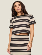 Z Supply Stellan Striped Tee - Ash Black