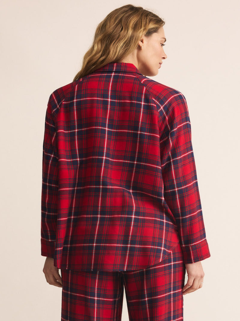 Z Supply River Plaid Button Up - Haute Red
