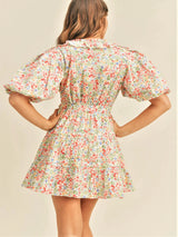 The Tea Party Dress - Pink Floral Combo