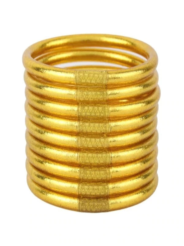 BuDhaGirl Gold All Weather Bangles MD (Set of 9)