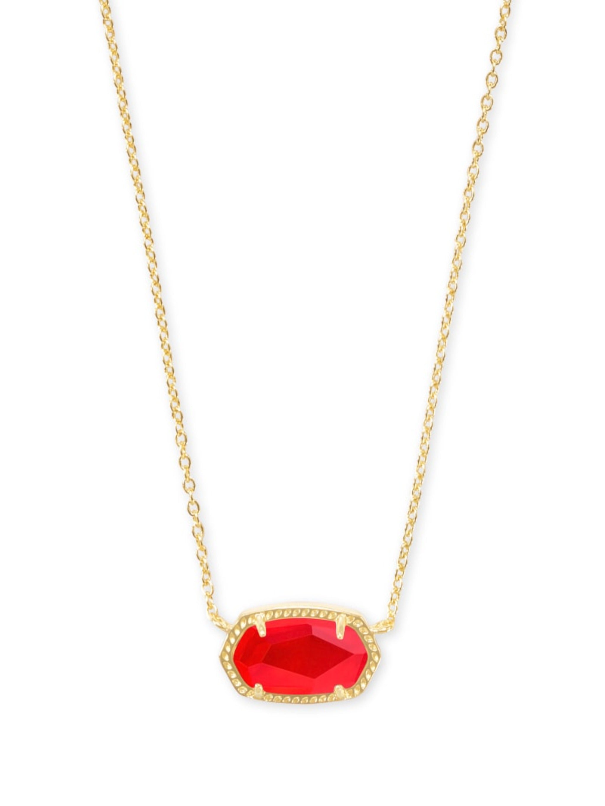 Kendra Scott - Elisa Gold/Silver Pendant Necklace in Red Illusion main image 1